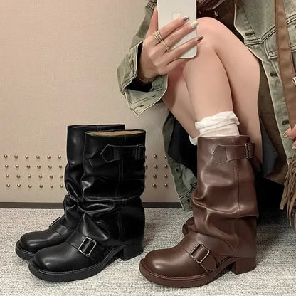 Botas de cuero para mujer