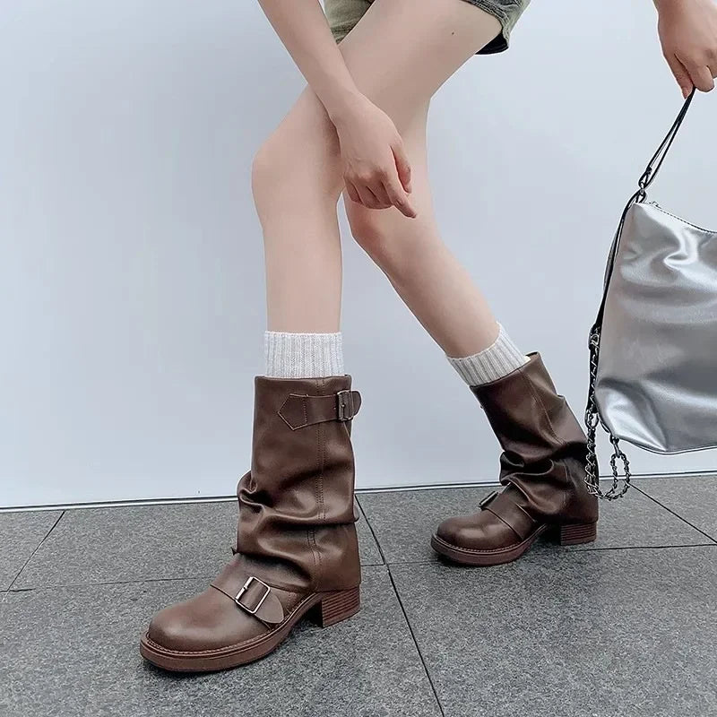 Botas de cuero para mujer